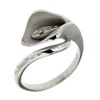Anello Annamaria Cammilli Donna Calla in Oro bianco Diamante 0.04 Ct GAN0798W-15 - GAN0798W-15
